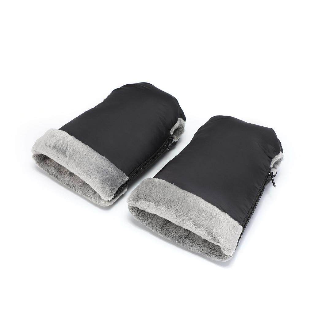 Baby Stroller Hand Muff Universal Warm Mittens Stroller Gloves with Fleece Lining Zipper Gloves Pushchair Accessories