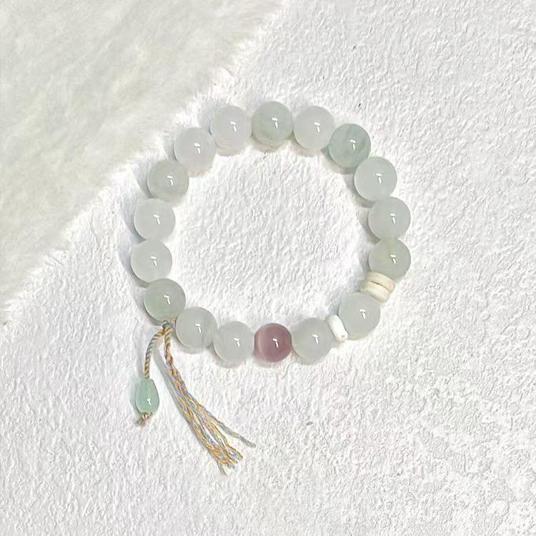Retro Chinese Cat's Eye Stone Bracelet: Elegant Women's Beaded Jewelry