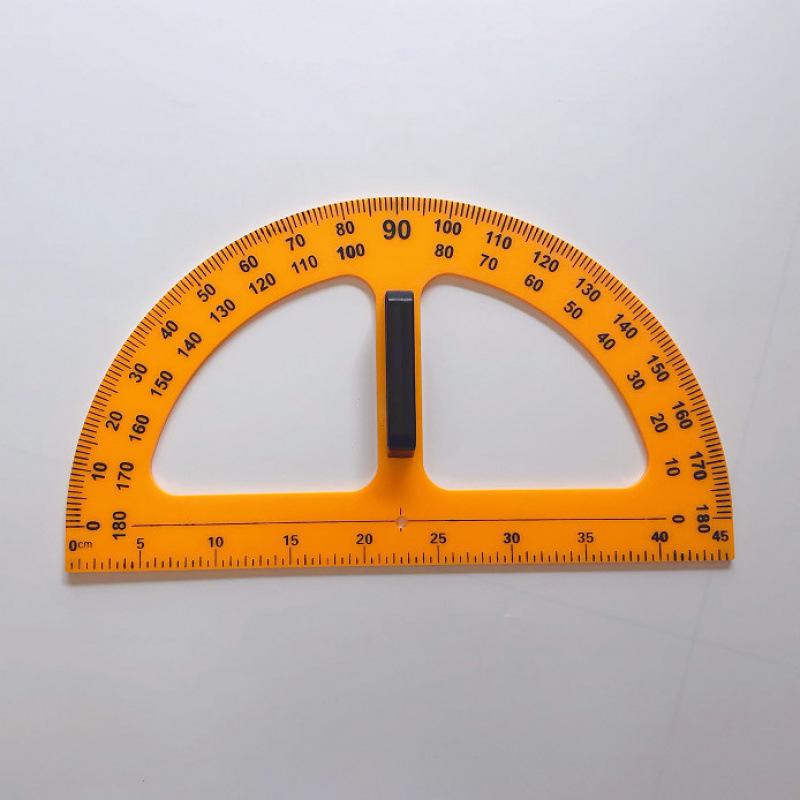 Magnetisches Lehrer-Set: Winkel, Lineal, Winkelmesser mit Griff