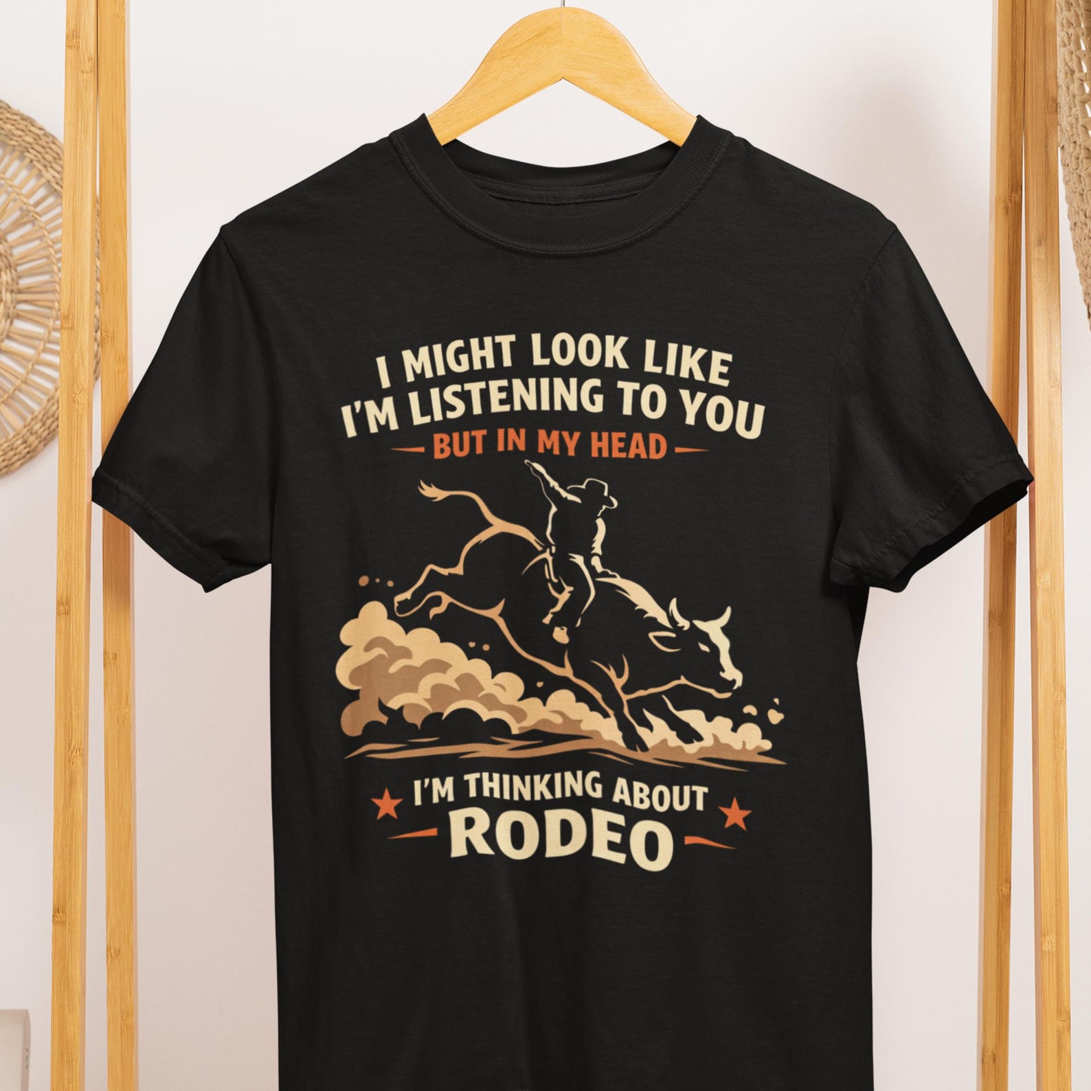 Rodeo Bull Riding T Shirt Funny Cowboy Gift Western Rodeo Lover Tshirt 4XL