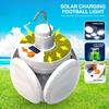 Solar Rechargeable Soccer Light with Foldable LED Bulb, Equipped with Hook Solar Light, Suitable for Camping, Emergency, and Barbecue Purposes