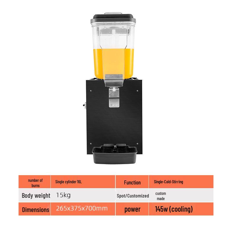 Tenggong Hot & Cold Beverage Dispenser with Dual & Triple Cylinder Options for Juices and Milk Tea, Self-service Stirring Spray