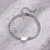 Vnox A-Z Initial Bracelets for Men Women, Never Fade Figaro Chain, Double Layered Box Link Chain Bracelets, Name Gift for Him