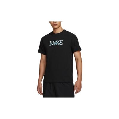 Primary Dri-Fit Letter Round Neck Quick-Dry Breathable Casual Sports Short Sleeve T-Shirt Men T-Shirts Black FQ0258-010