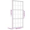VidaXL Sliding Door, Hanging Door with Stopper, Door with Barn Panels Kitchen Home Interior, Golden Clear Glass 155173