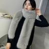 Double-sided Fluffy Lengthened Thickened Scarf Shawl Scarf High-end New Warm Imitation Fox Women's Scarf