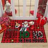 Spoof Santa Claus Gnome Doormat Rectangle Rugs Creative Welcome Mat  Balcony