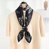 New printed twill square scarves: versatile scarves for travel and the workplace, including professional neckerchiefs