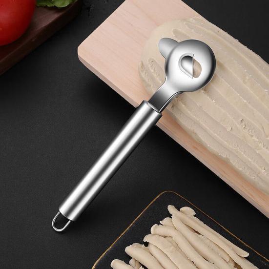 Stainless Steel Cactus Peeler Spoon Shaped Nopales Peeler Ergonomic Handle Noodle Cutter Pie Crust Slicer Versatile Kitchen Gadget