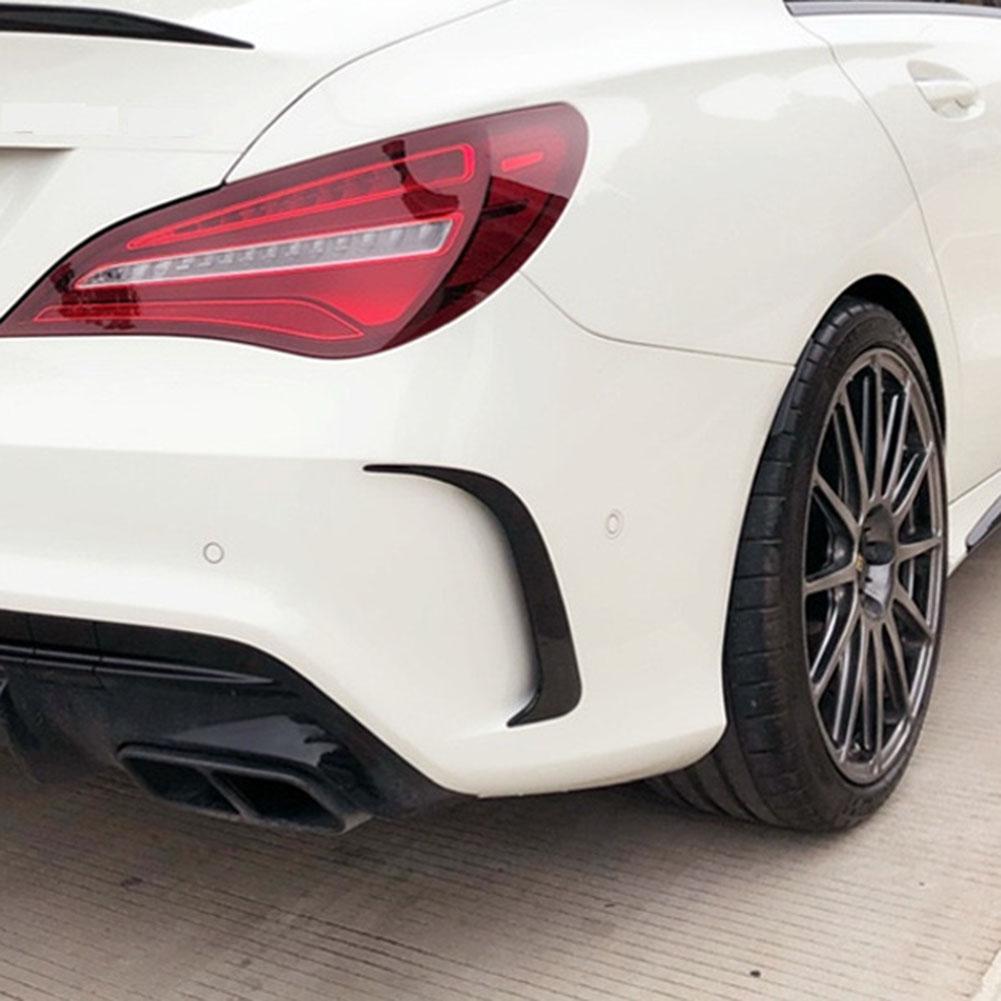 Inserciones Cubierta de Ventilación de Aire Negro Brillante Labio Spoiler Parachoques Trasero Canards Ventilas Plástico ABS para Benz CLA 45 AMG W117 250 200 2014-2018