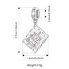WOSTU 925 Sterling Silver DIY Birthday Charm Beads Hot Air Balloon Pink Bear Princess Dress Carousel Pendant Fit Bracelet Neck