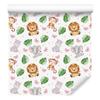 Animals Wallpaper White, Light Gray and Green 50x1000