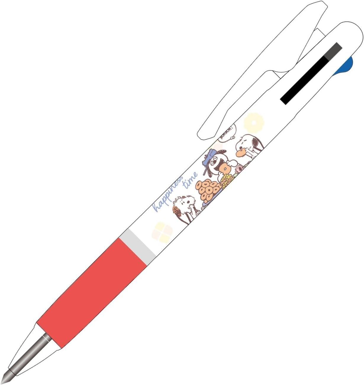 

Шариковая ручка Snoopy 3 цвета Jet Stream Сделано в Японии Набор A Имя 0.5 (Шариковая ручка, наклейка)