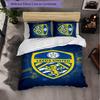 Biancheria da letto a tema Leeds United Set 3 Pezzi Copripiumino Biancheria da letto Decorativa Per Camera Adolescenti Decorazione Casa