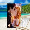 1pc Sword Art Online2 Beach Towel, Beach and Seaside Swimming Pool Equipment, Fashion Pattern, Rectangular, Travel Essentials