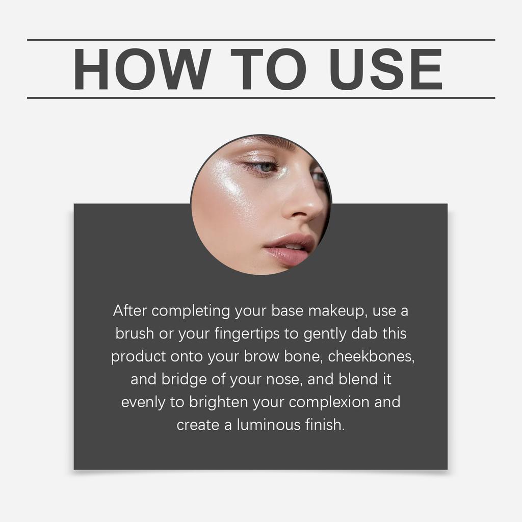 Highlighting Powder Compact, Enhancing Facial Glow, Creating A Refined Makeup Look, Highlighting, Beauty Tools