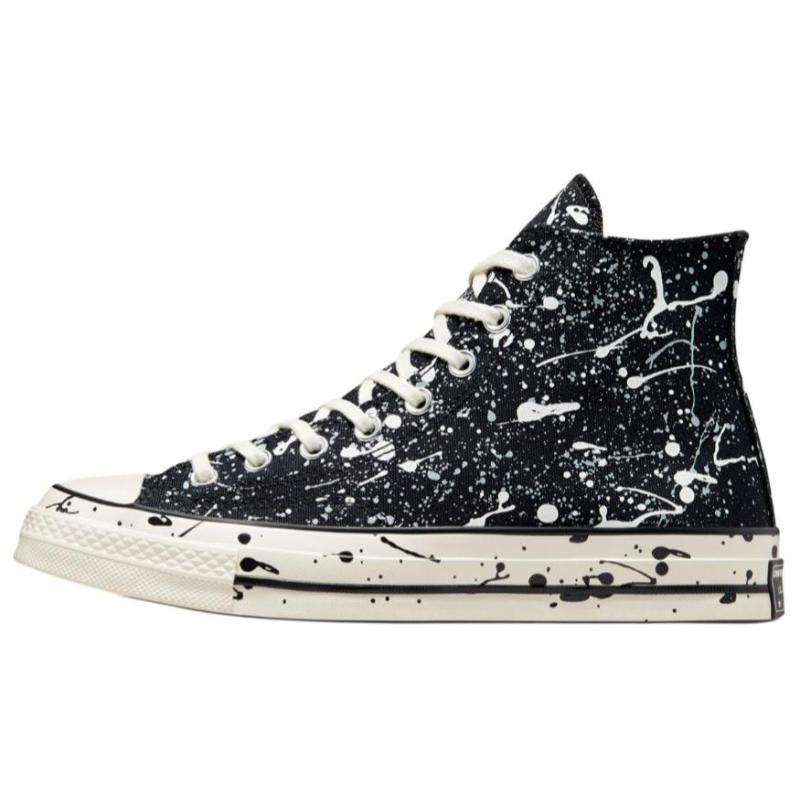 

Converse Кеды Chuck 1970-х Chuck Taylor All Star с принтом брызг Высокие парусиновые унисекс Черные 36.5