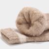 Winter Bow Decoration Hat Scarf Gloves Three Piece Set Sweet and Fashionable Anti Cold Warm Hat Set