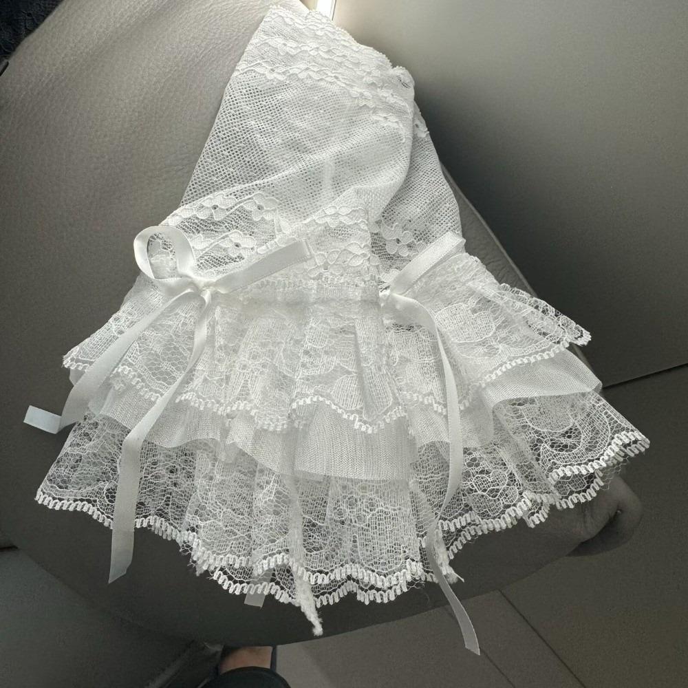 Ruffled Mesh Gloves Lace Cuff Lolita Gloves Vintage Fingerless Gloves  Cosplay
