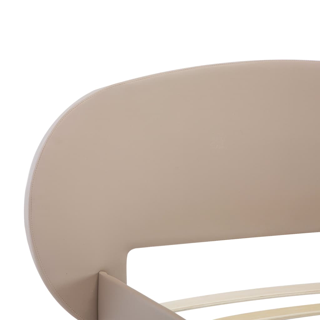 Bed Frame in Cappuccino Brown Artificial Leather 100 x 200 cm