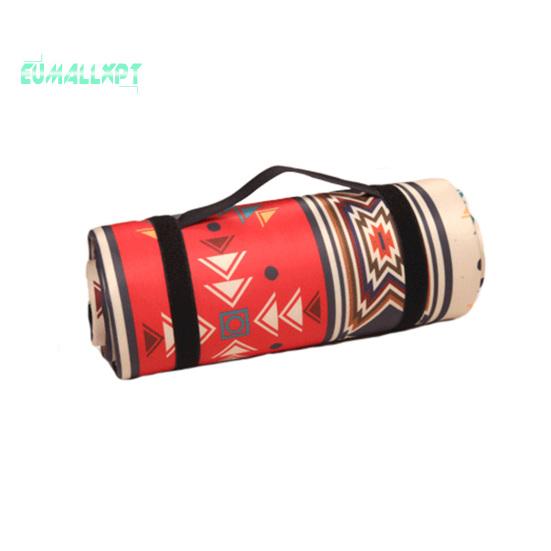 Bohemia Retro Aluminiumfolienbasis, faltbare Picknickdecke mit Aufbewahrungsseil, Verbundprozess, Camping, wasserdichte, feuchtigkeitsbeständige Matte, Outdoor-Zubehör