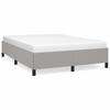 Bed Frame without Mattress Light Grey 140x190 cm Fabric