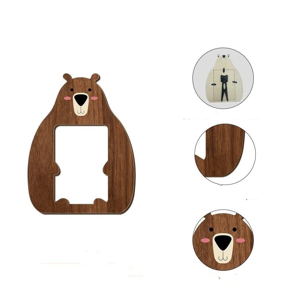 

Wooden Photo Album Frame Cartoon Photo Display Rack Creative Commemorative Frame Office Decor Style B