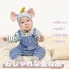 SLINX Long Sleeve Baby Boys and Girls Long Sleeve Newborn Infant Open Cute Bear PF3158 Size Clothes, Coverall, Romper, Cotton, Front, Design,