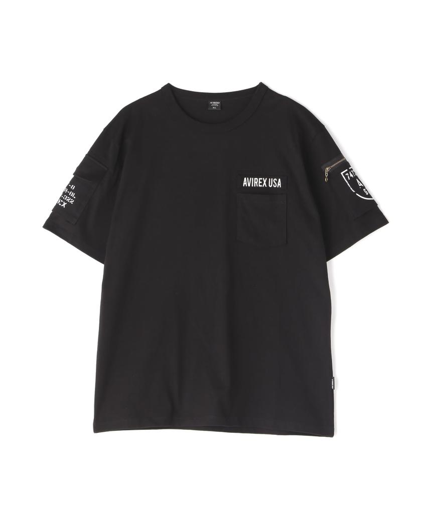 AVIREX FATIGUE T-SHIRT Men's L 010 Black 783-5934010