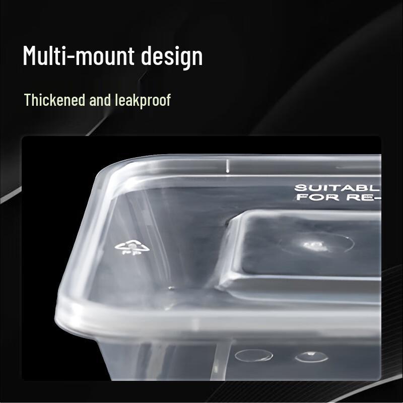 Yishengtong 1000ml Rectangular Disposable Meal Prep Containers with Lids