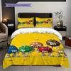 MMs Colorful Characters Shine Bright Bedding(1 * duvet cover + 2 * pillowcase, without core) Christmas birthday gift Duvet cover and pillowcase