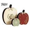 Christmas Farmhouse Mantel Accents 3Pcs/Set Wooden Ornaments, Rustic Gingerbread Man Tree Tiered Tray Style Festive Decor, Centerpieces for