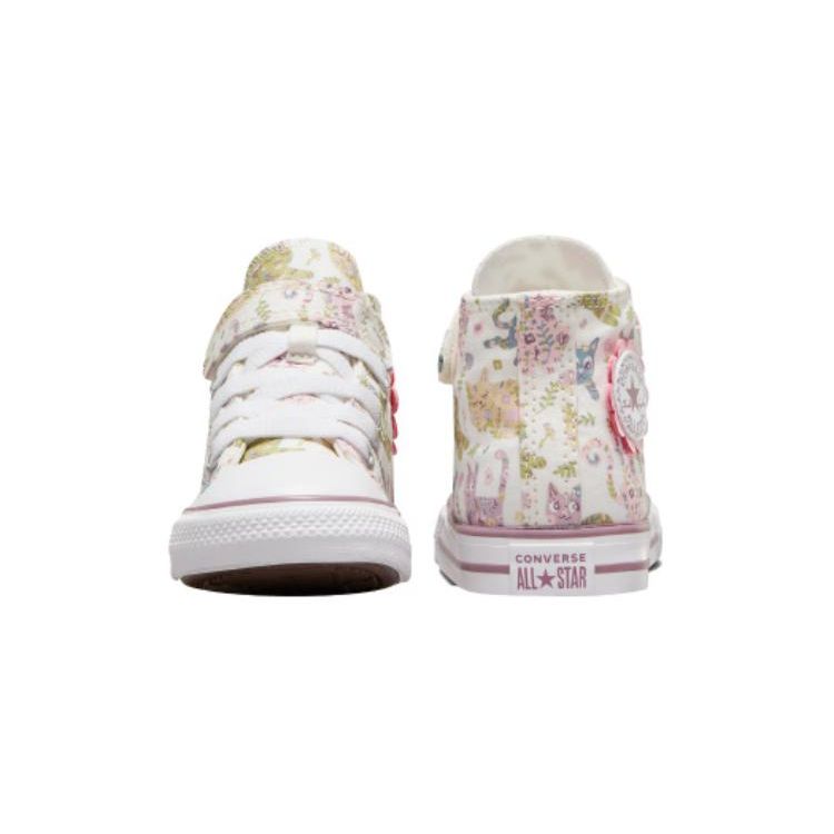 Converse All Star 1V Comfortable Versatile Lightweight Breathable High-Top Walking Shoes Baby Shoes White A05235C