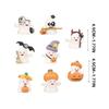 8 Stück Halloween Miniaturfiguren Cartoon Niedlich Teufel Geist Kürbis Mikro Ornamente Set Festival Party Heimdekoration Handwerk