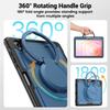For Samsung Galaxy Tab S10 Lite Case Rotating Kickstand PC + TPU Shockproof Tablet Cover with Shoulder Strap