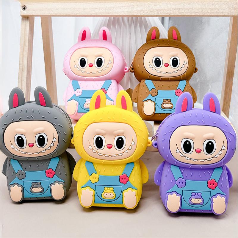 Δημοφιλής Παιδική Τσάντα Σνακ Labobo Μαλακή Σιλικόνη Μεσαίο Πορτοφολάκι Χαριτωμένο Κινούμενο Σχέδιο Bubble Mart Στυλ Καθίσματος Θήκη για Κέρματα για Παιδιά Δώρο Έκπληξη για Διακοπές