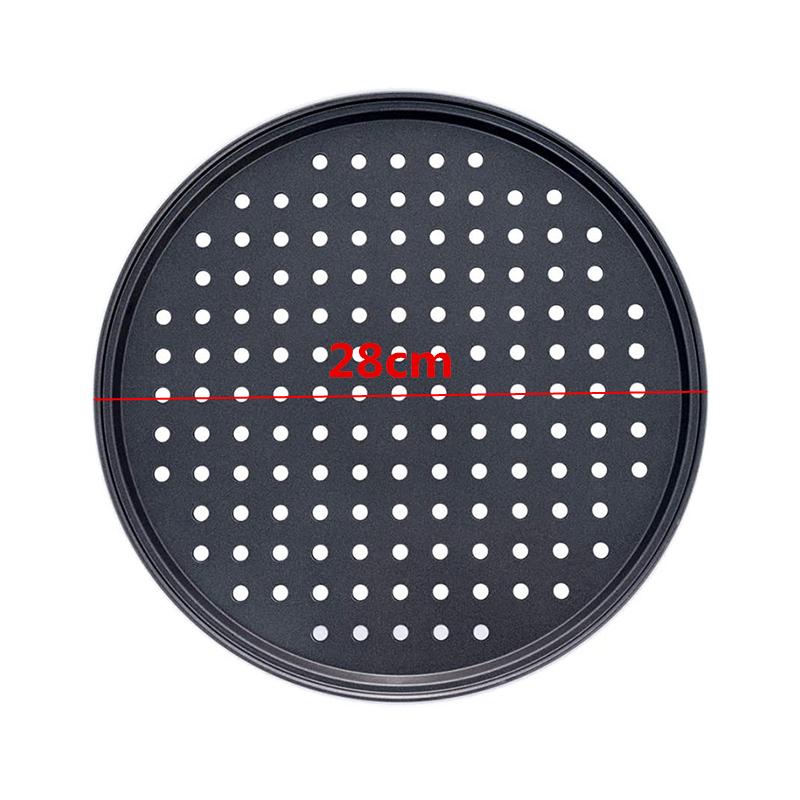 LMETJMA Pizza Pan With Holes Carbon Steel Perforated Non-Stick Pizza Tray for Oven Pizza Crisper Pan Dishwasher Safe JT139