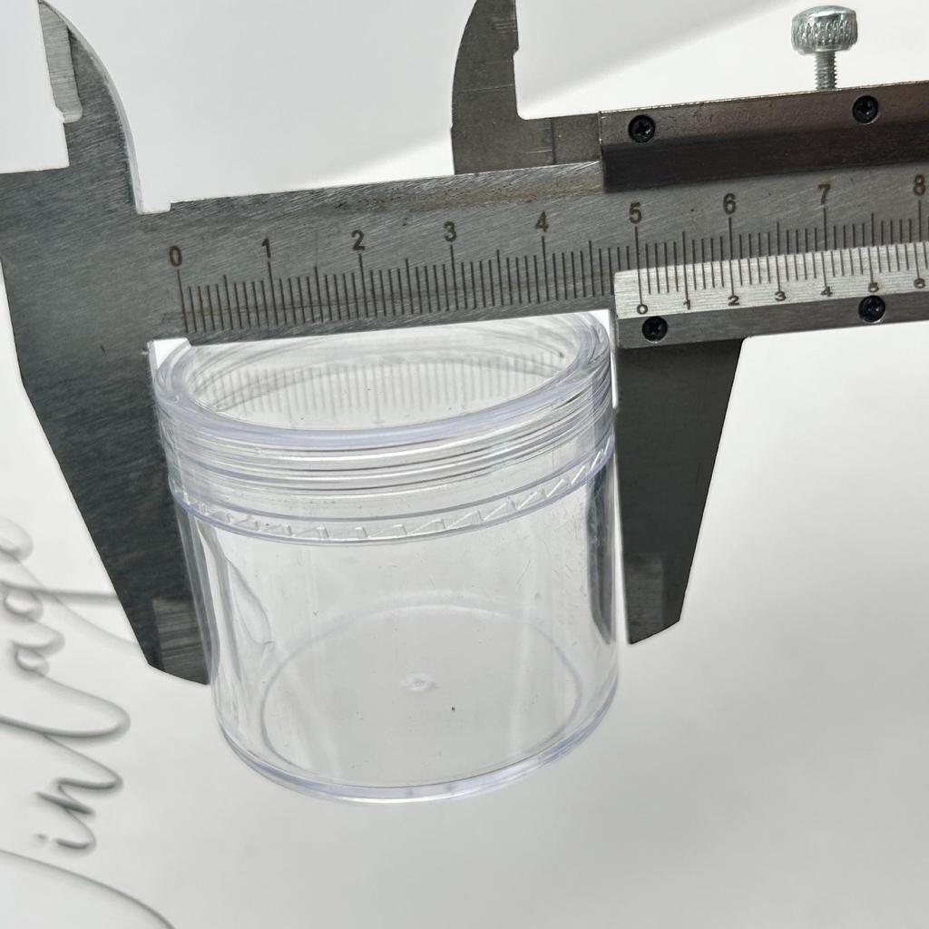 Transparent Plastic Mini Cosmetic Jars for Nail Art & Ornament Storage