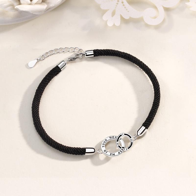 Couple Bracelets Interlocking Woven Bracelets Niche Boys Long-distance Love Jewelry Simple Valentine's Day Gift