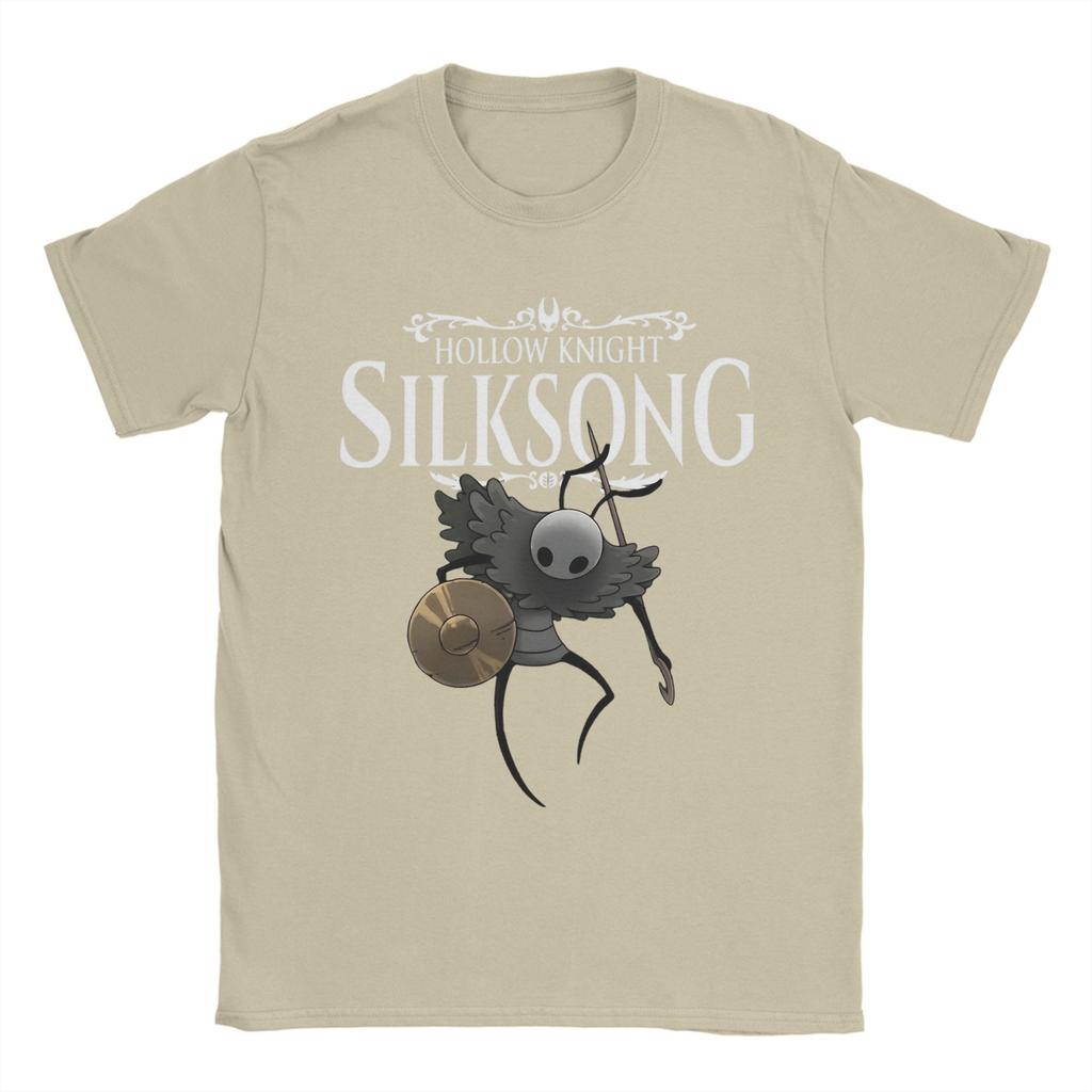Herren T-Shirts Hollow Knight Silksong Freizeit 100% Baumwolle T-Shirt Kurzarm T-Shirt Rundhals Tops Große Größe