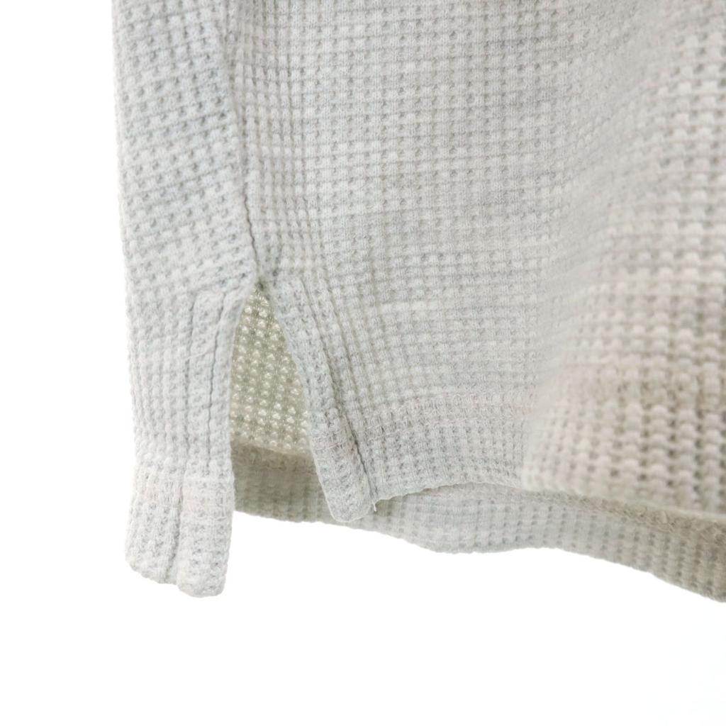 Yves Saint Laurent Short Sleeve V-neck Waffle T-shirt L Gray Pour Homme Men's Used