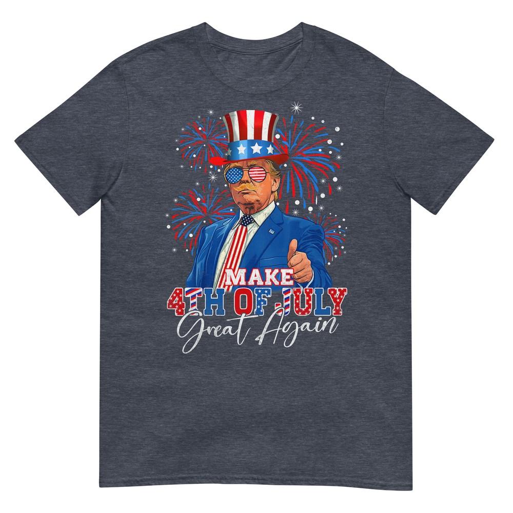 Make 4th Of July Great Again Patriotic Firework Donald Trump TShirt