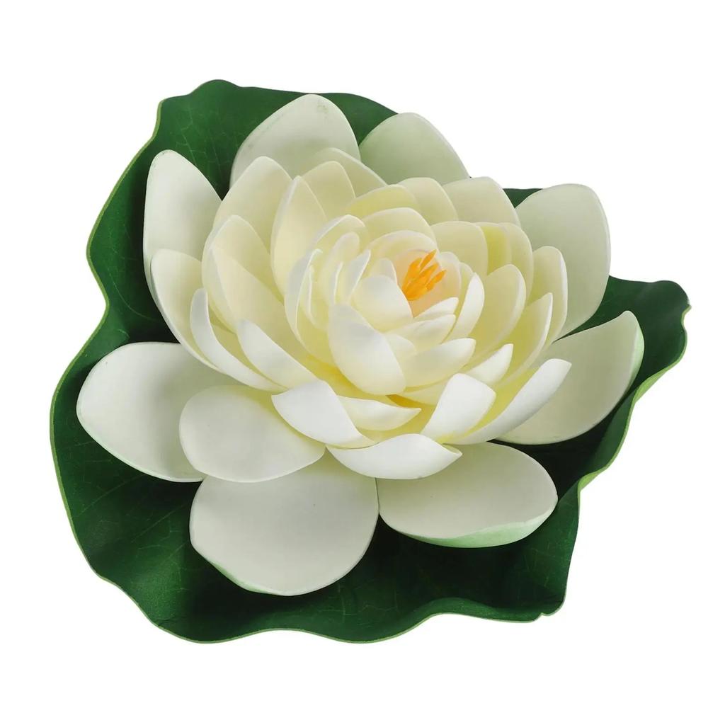 Artificial Floating Lily Pads Pond Flowers For Aquarium Decoration EVA Plastic Material Realistic Appearance Water Decoration