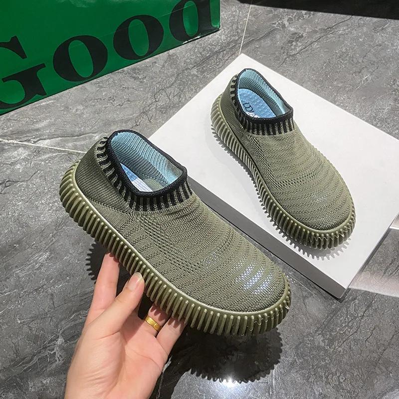 

Модная Внешнеторговая Летающая Вязка Пара 2025 Весна и Осень Новые Кроссовки Модный Тренд Студенческая Повседневная Обувь Сетчатая Обувь Оптом 35 армия зеленый