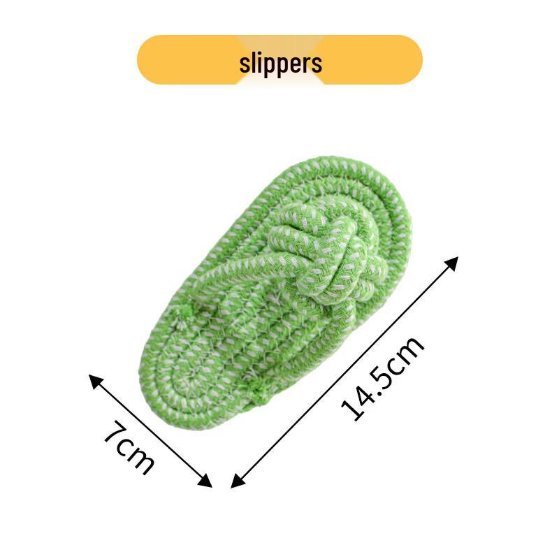 Qio Dog Slipper Molar Rope Chew Toy