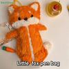 Large Capacity Pen Bag Fox Doll Pencil Case Cute Stationery Bag  Students