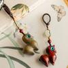 1 Pendentif Cheval Exquis Pendentif Téléphone Portable Mignon Porte-clés Voiture Cadeau Nouvel An Boucle de Jade Pendentif en Bois