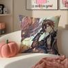 Genshin Zhongli Cushion Cover Pillowcase Short Plush Invisible zipper Room Sofa Cushion Cover