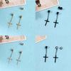 3Pairs Stud Earrings with for Cross Dangle for Men Women Stainless Steel for Cro