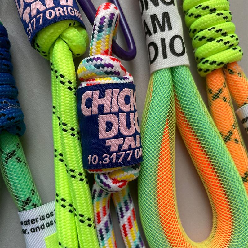Creative Iridescent Braid Rope Keychain For Backpack Pendant Accessorie Hanging Cord Jewelry